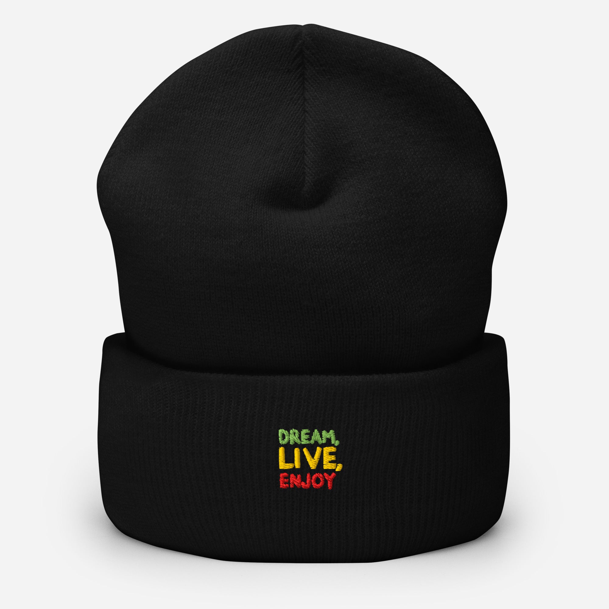 DREAM LIVE, ENJOY CUFFED BEANIE – Rasta Future Apparel